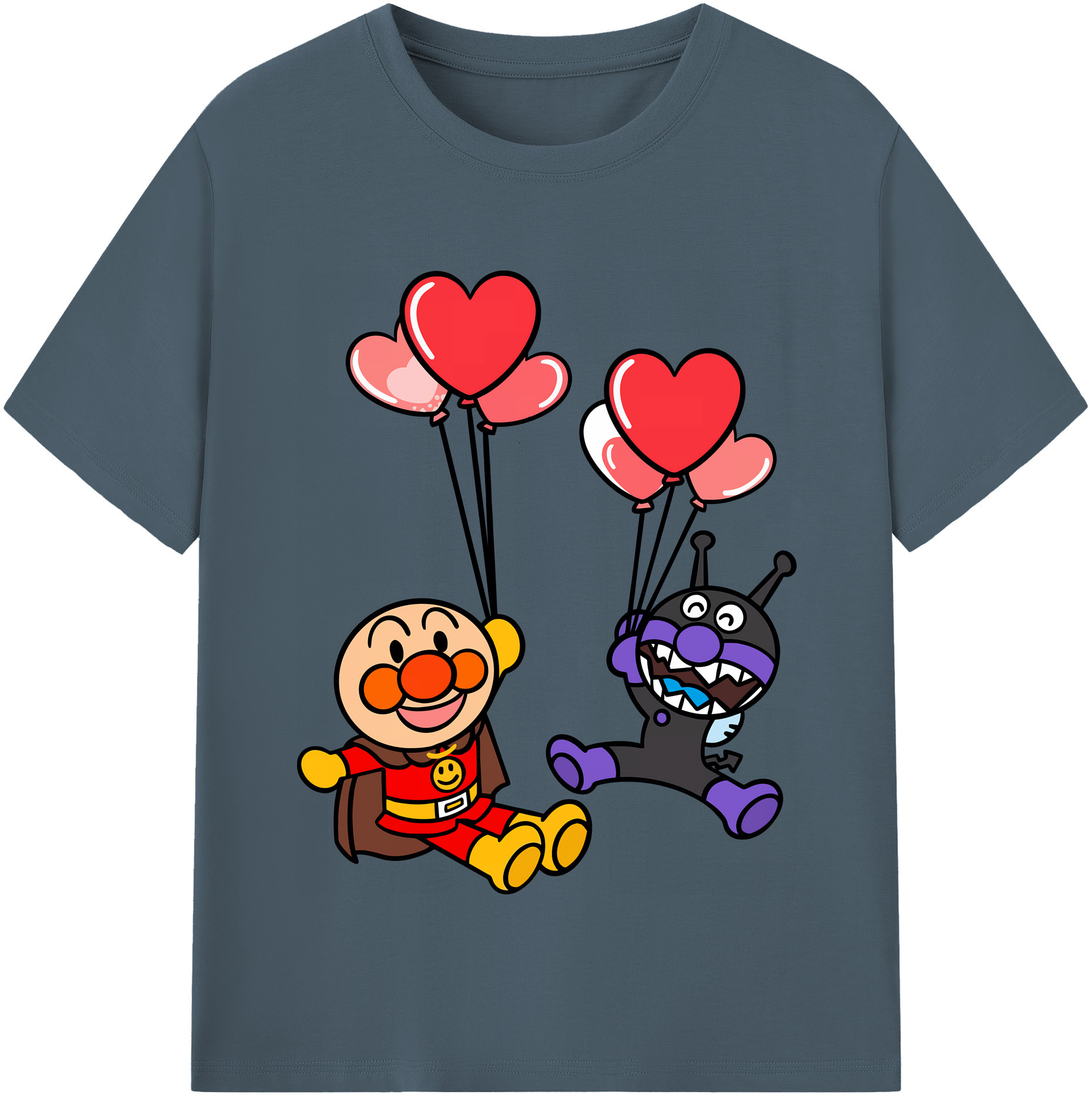 （画像用） アンパンマン Anpanman 綿100％半袖Tシャツ（フロントプリント）